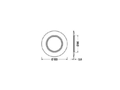 Mazeichnung Ledvance SP RING D133 BK Sanierungsring D133  sw