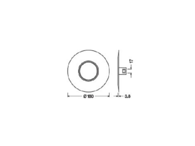 Mazeichnung Ledvance SP RING D180 BK Sanierungsring D180  ws