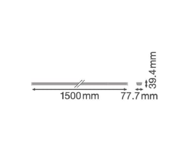 Dimensional drawing Ledvance TRUSYSFL P35W840WOPD Gear tray for light line system
