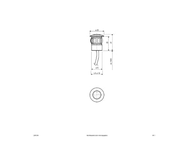 Dimensional drawing EVN LD6102N In ground luminaire LED not exchangeable