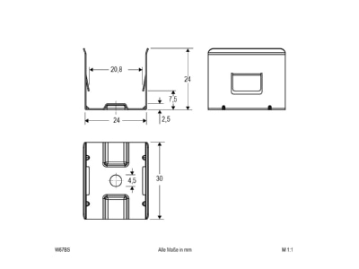 Dimensional drawing EVN W67BS Accessory for light rope