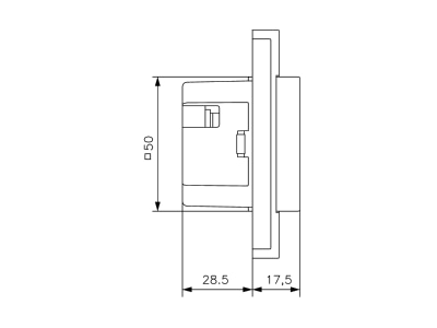 Dimensional drawing Alre it HTRRUu210 021 56 Room clock thermostat 5   42 C HTRRUu210 02156