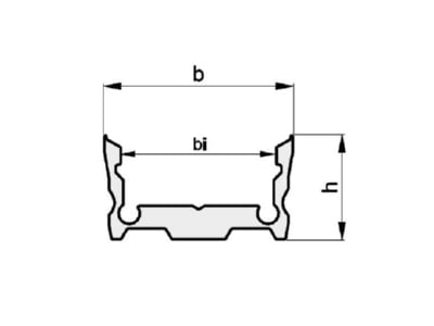 Mazeichnung 1 Radium TRPA2511 Aufbau Aluminium Profil 1m