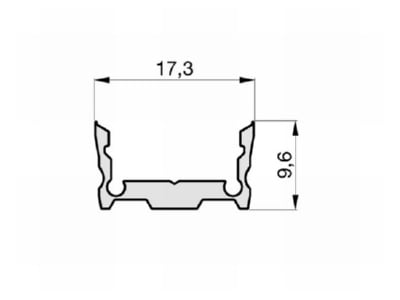 Mazeichnung 2 Radium TRPA2511 Aufbau Aluminium Profil 1m