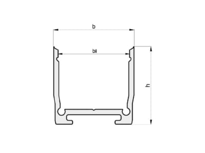 Mazeichnung 1 Radium TRPA2541 Aufbau Aluminium Profil 1m