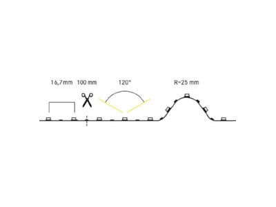 Dimensional drawing Brumberg 19300103 Light ribbon  hose  strip 24V white