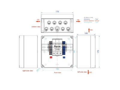 Mazeichnung enwitec electronic 10015741 Generatoranschlusskasten