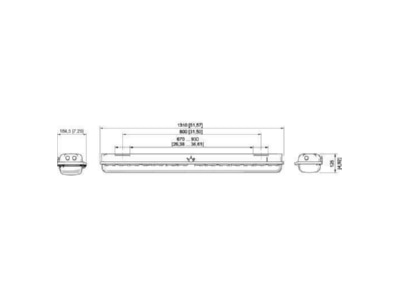Maßzeichnung Stahl 6002 41480100 272498 LED Langfeldleuchte 42W 5810 lm