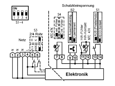 Wiring plan Alre it KTRRB 117 169 Room thermostat 5   30 C
