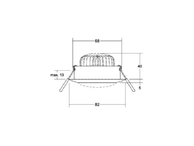 Mazeichnung Brumberg 12383173 LED Deckeneinbauleuchte