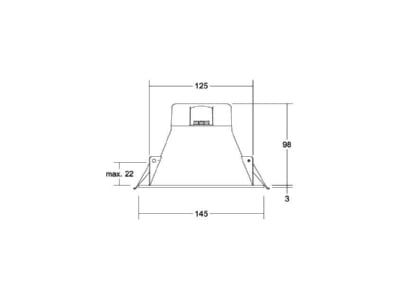 Mazeichnung Brumberg 32027073 LED Deckeneinbaudownlight