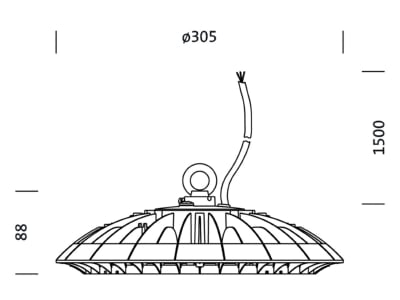 Dimensional drawing Siteco 51HP32MB4MMA High bay luminaire IP65