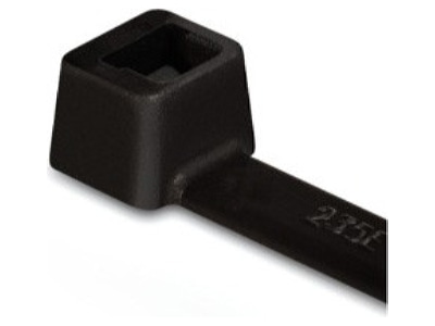 Product image Hellermann Tyton T18L PA66W BK Cable tie 2 5x203 2mm black
