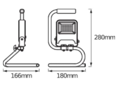 Dimensional drawing Ledvance LED W  4058075213838 Hand luminaire LED W 4058075213838