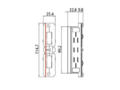 Mazeichnung Brumberg 87114070 Elektrischer Verbinder weiss