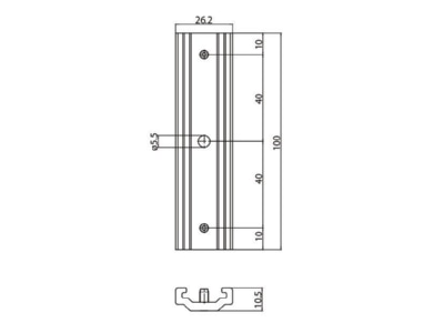 Mazeichnung Brumberg 87116070 Laengsverbinder mechanisch weiss