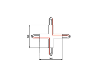 Mazeichnung Brumberg 87130070 Kreuzverbinder weiss