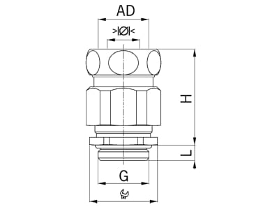 Dimensional drawing Kaiser 1710 80 63 460 1 Cable gland M63