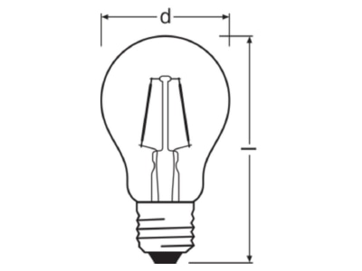 Dimensional drawing LEDVANCE LEDSCLA152 5W 190230 LED lamp Multi LED 220   240V E27