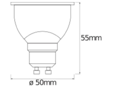Dimensional drawing LEDVANCE SMART  4058075485655 LED lamp Multi LED 230V GU10 white SMART 4058075485655
