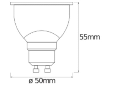 Dimensional drawing LEDVANCE SMART  4058075485693 LED lamp Multi LED 230V GU10 RGBW SMART 4058075485693