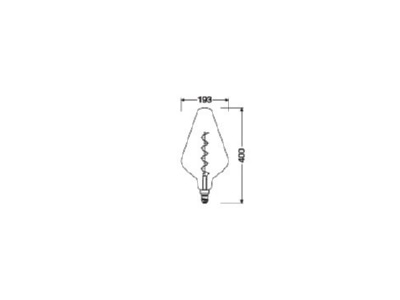 Mazeichnung Ledvance V1906AW188DIM154W18 LED Vintage Lampe E27 1800K dim