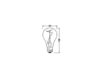 Mazeichnung Ledvance V1906CLA 103 4W1800 LED Vintage Lampe E27 1800K