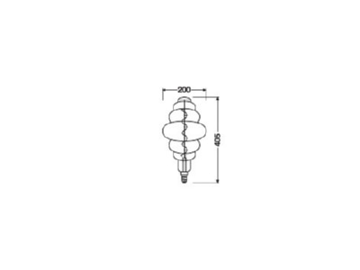 Mazeichnung Ledvance V1906NESTDIM104 8W18 LED Vintage Lampe E27 1800K dim