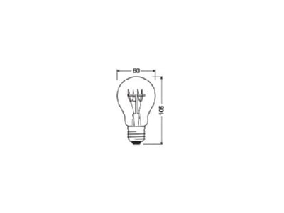 Mazeichnung Ledvance VINTAAE1906CLAD354 8 LED Vintage Lampe E27 2200K dim