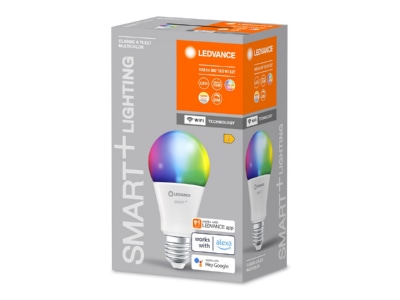 Produktbild Vorderseite Ledvance SMART  4058075778535 LED Lampe E27 WIFI  RGBW SMART 4058075778535