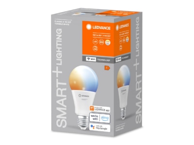 Produktbild Vorderseite Ledvance SMART  4058075778702 LED Lampe E27 WIFI  TW SMART 4058075778702