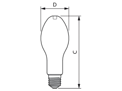 Mazeichnung Philips Licht MASLEDHPLM  45207700 LED Lampe E40 230V  840