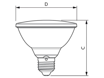 Mazeichnung Signify Lampen MASLEDspot  44320400 LED Reflektorlampe PAR30S 927  25Gr  MASLEDspot 44320400