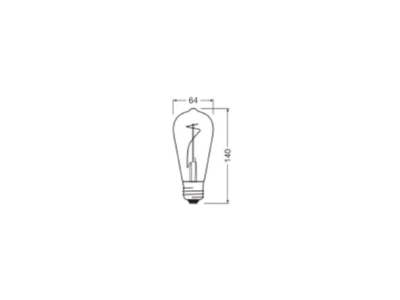 Mazeichnung Ledvance 1906LED3 4W 818FSM LED Vintage Lampe E27 818