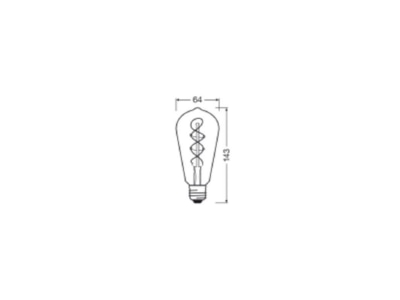 Mazeichnung Ledvance 1906LED4W 818SFSM LED Vintage Lampe E27 818