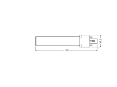 Mazeichnung Ledvance DULUXLEDS9EMV4W830 LED Kompaktlampe f KVG VVG G23  830