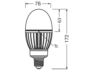 Mazeichnung Ledvance HQLLEDP4000LM2984027 LED Lampe E27 840