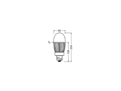 Mazeichnung Ledvance HQLLEDP5400LM4182740 LED Lampe E40 827