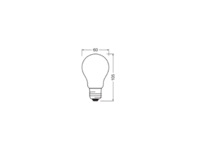 Mazeichnung Ledvance LEDCLA1007 2W830FFR LED Lampe E27 830