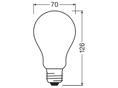 Mazeichnung Ledvance LEDCLA15017W827FFRP LED Lampe E27 827
