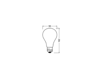 Mazeichnung Ledvance LEDCLA20024W840FFRP LED Lampe E27 840