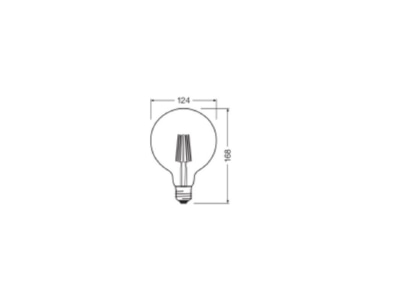 Mazeichnung Ledvance LEDG125100D11W940CL LED Globelampe G125 E27 940  dim 