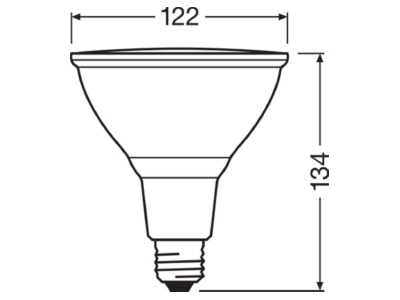 Dimensional drawing Ledvance LEDP3812030D15 2927P LED lamp Multi LED 220V E27