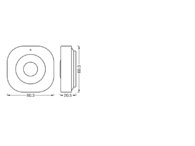 Dimensional drawing Ledvance SMARTWIFIMOTI SENSOR Movement sensor