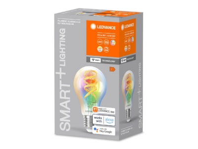 Produktbild Vorderseite Ledvance SMFA40D4 8W 827FRGB SMART  Lampe E27 E27  RGB