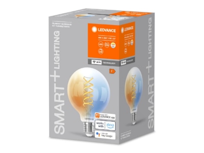 Produktbild Vorderseite Ledvance SMWFGL9560D8W 827FCL SMART  Globelampe G95 E27 E27  TW