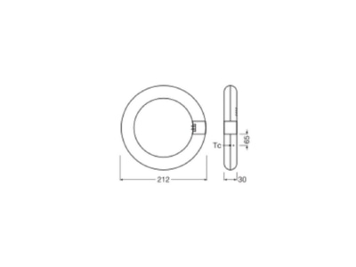 Mazeichnung Ledvance TUBET9CEMV2211W830 LED Ring TubeT9C f KVG VVG 830