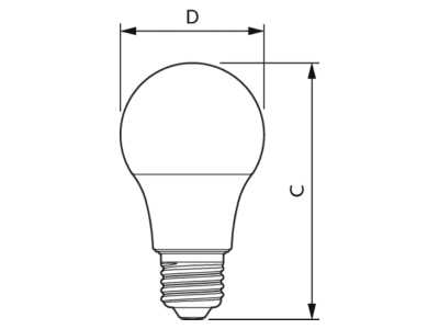 Dimensional drawing Signify Lampen CoreProLED  16895400 LED lamp Multi LED 220   240V E27 white CoreProLED 16895400