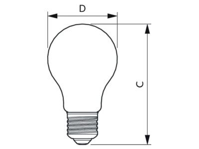 Dimensional drawing Signify Lampen CoreProLED  16899200 LED lamp Multi LED 220   240V E27 white CoreProLED 16899200