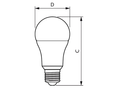 Dimensional drawing Signify Lampen CoreProLED  16901200 LED lamp Multi LED 220   240V E27 white CoreProLED 16901200